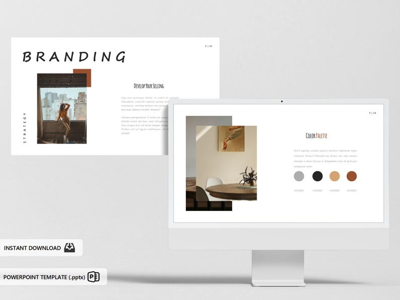 Minimal Editorial Powerpoint Template | Portfolio, Brand Story ...