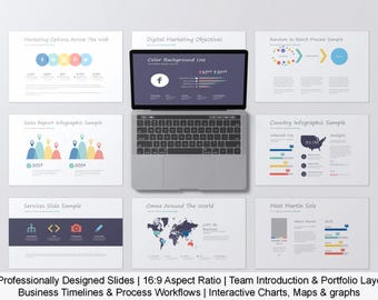 Ultieme multifunctionele PowerPoint-sjabloon | PPT, Google Presentaties, Keynote, CANVA | Zakelijke, creatieve en educatieve presentaties