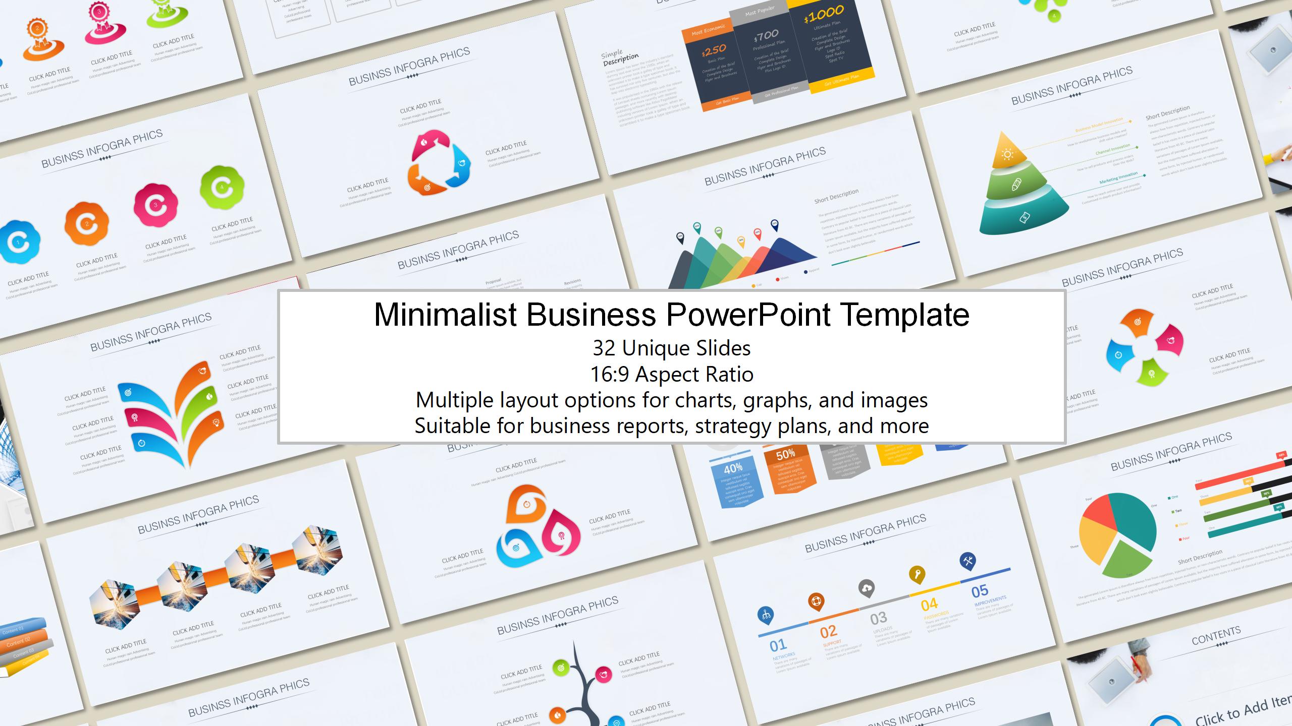 Minimalist Business PowerPoint Template | PPT, Google Slides, Keynote, CANVA | Design for Reports, Marketing, & Strategy