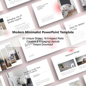 Modern Minimalist PowerPoint Template | Business Presentations, Corporate Profiles & Showcases | PPT, Google Slides, Keynote, CANVA