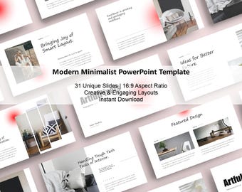 PowerPoint de minimalisme moderne | Présentations d'entreprise, profils d'entreprise et vitrines | PPT, Google Slides, présentation, CANVA