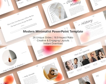 Modern Minimalist PowerPoint Template | Business Presentations, Corporate Profiles & Showcases | PPT, Google Slides, Keynote, CANVA