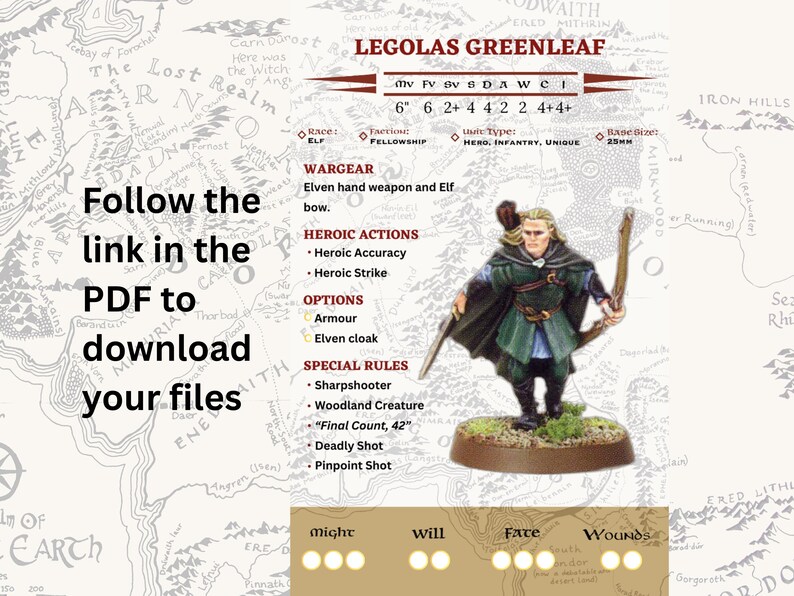 MESBG Profile Cards “defenders of the Pelennor” - Etsy