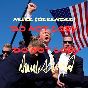 Donald Trump Attempted Assassination Signed/Autographed 8x10 Preprinted Photo