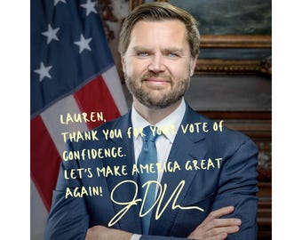 JD Vance Signed Photo Custom Name