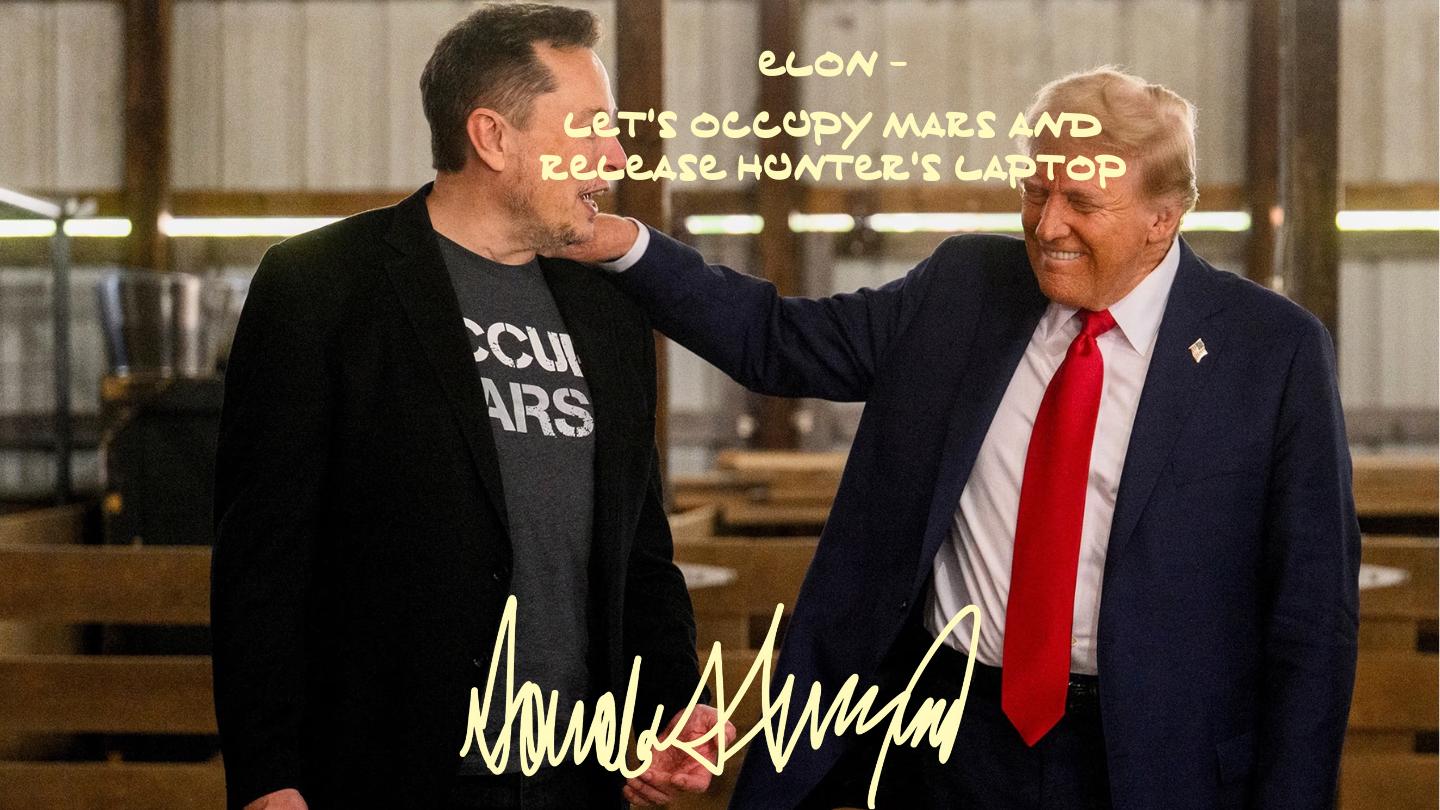 Donald Trump Elon Musk Custom Picture With Name And Quote
