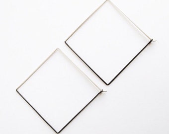 Duo Square Earrings - Large Size