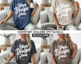 Paquete de maquetas de camisetas Comfort Colors 1717 / Maquetas de camisetas CC1717 / Maquetas de estilo de vida acogedor