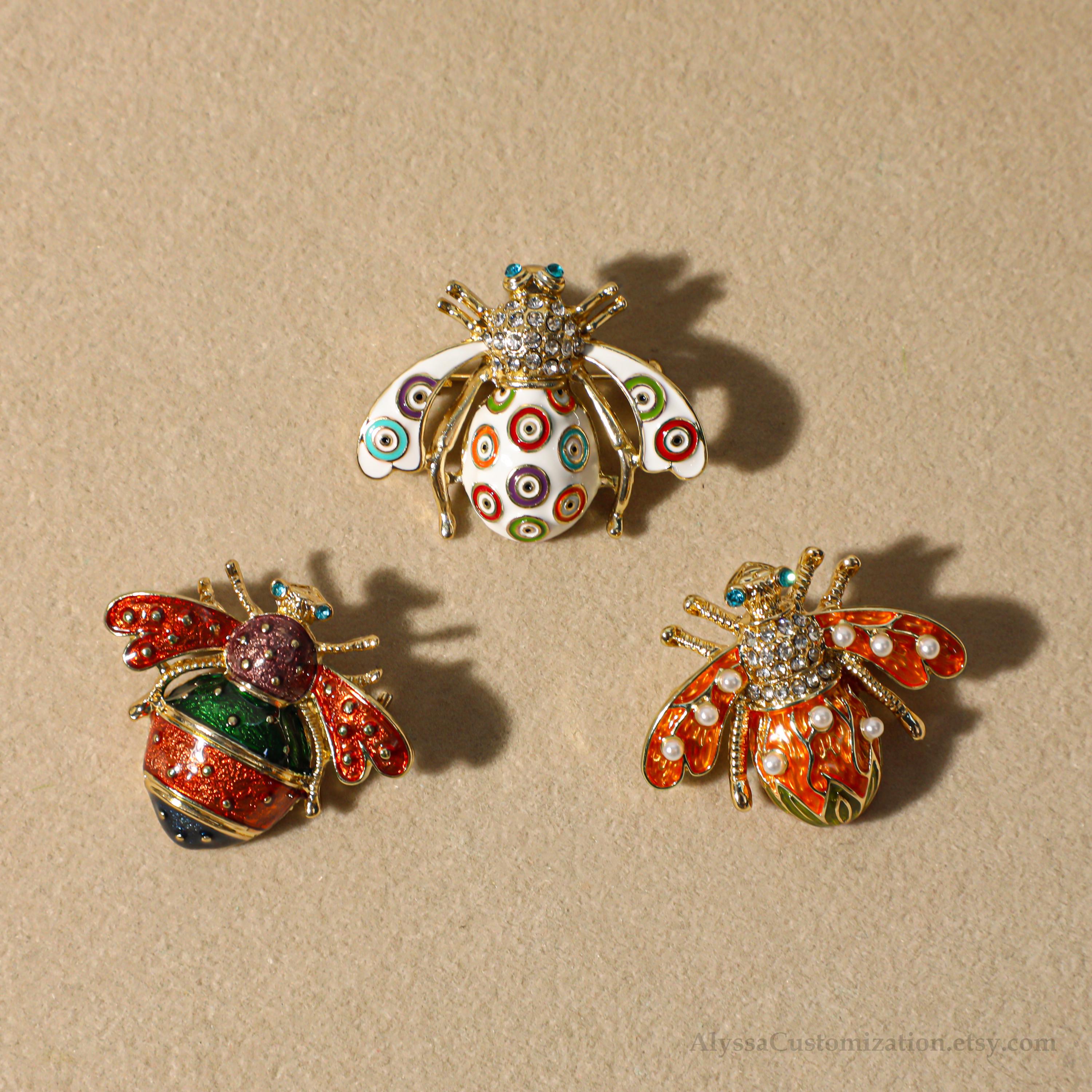 Broche Ciner Vintage Avec Strass - Bijou Signé En Métal - Occasion De Collection