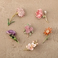 Personalized birth flower brooch, Lotus Brooch, Daisy Brooch,imitation pearl brooch, handmade flower brooch, wedding brooch, Christmas gift