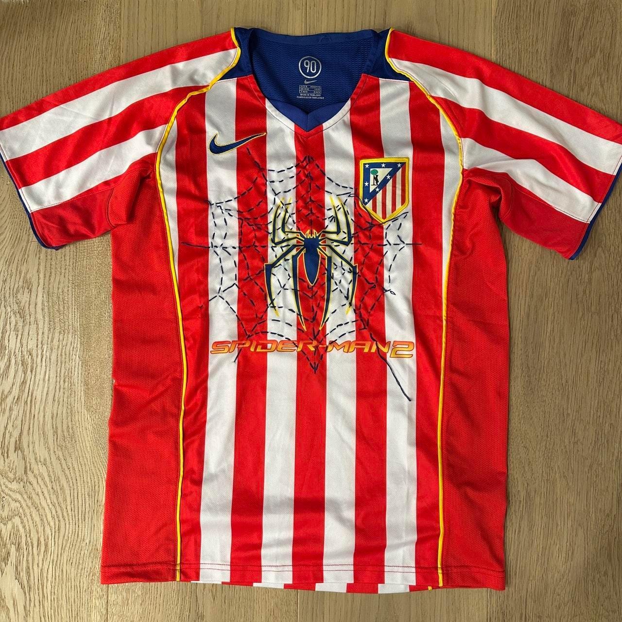 Custom Vintage Atletico Madrid Spider-man Football Shirt - Etsy