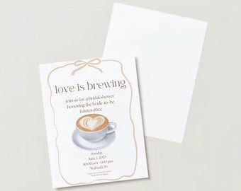 Love is Brewing - bridal shower invitation