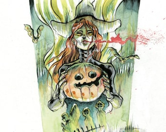 The Pumpkin Murders - A4 original artwork