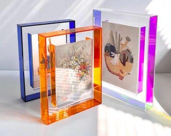 Levendige kleurrijke acrylfotolijst | Hoogwaardig multifunctioneel doe-het-zelfdecor | Fotolijsten met meerdere formaten