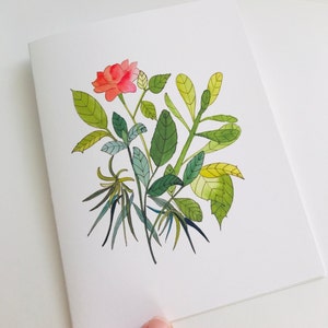 Ensemble de n'importe quelle carte de note, n'importe quelle conception, rose d'été, tulipes, tournesol, myrtille, botanique, aquarelle, vide à l'intérieur, merci, inviter, bonjour
