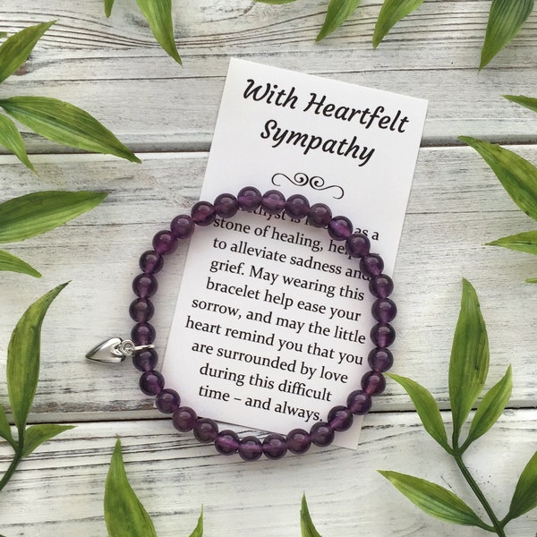 Sympathy Gift for Loss of Mother or Father – Bracelet for Women with Sweet Message Card, Box & Bow