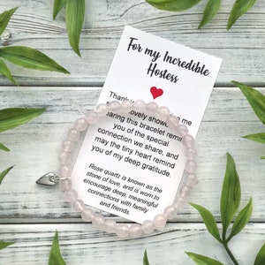 Baby Shower Hostess Gift Thank You Bracelet with Sweet Message Card, Box & Bow image 1