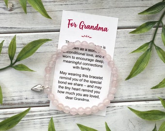 Grandma Gift Bracelet – with Meaningful Message Card and Gift Box