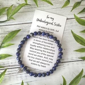 My Unbiological Sister Bracelet – Best Friend BFF Gift Jewelry with Gift Box