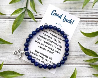Good Luck Gift for Women – Encouragement Bracelet with Meaningful Message Card & Gift Box with Bow - Motivational and Inspirational