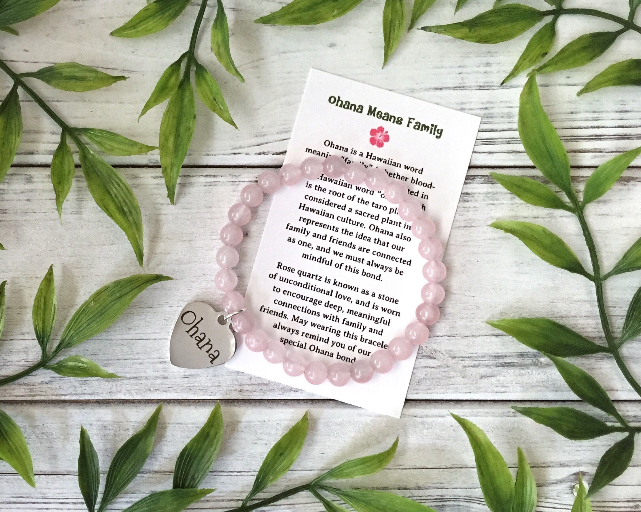 Ohana Means Family Bracelet With Meaningful Message Card and - Etsy