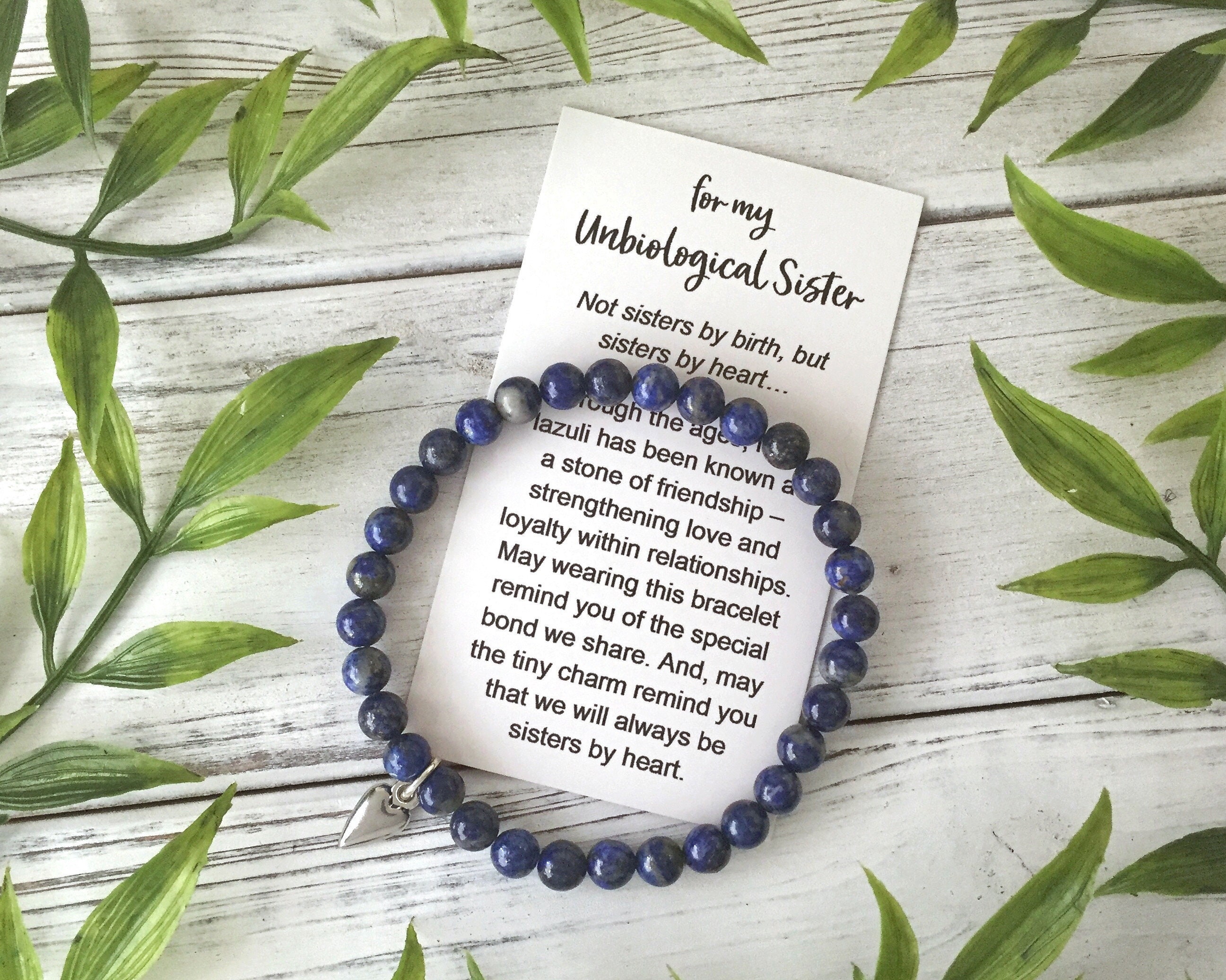My Unbiological Sister Bracelet Best Friend BFF Gift Jewelry With Gift Box Etsy