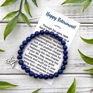 Cadeau de retraite pour femme - Bracelet d'adieu avec carte à message significatif et boîte-cadeau - Cadeau d'adieu