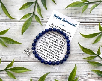 Retirement Gift for Women – Farewell Bracelet with Meaningful Message Card & Gift Box - Goodbye Present