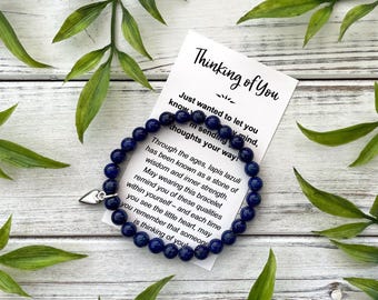 Thinking of You Gift Bracelet for Women – Thoughtful Jewelry for Her with Meaningful Message Card & Gift Box