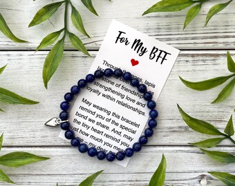 BFF Gift Bracelet for Women – Best Friends Forever Gift Jewelry with Gift Box - Lapis