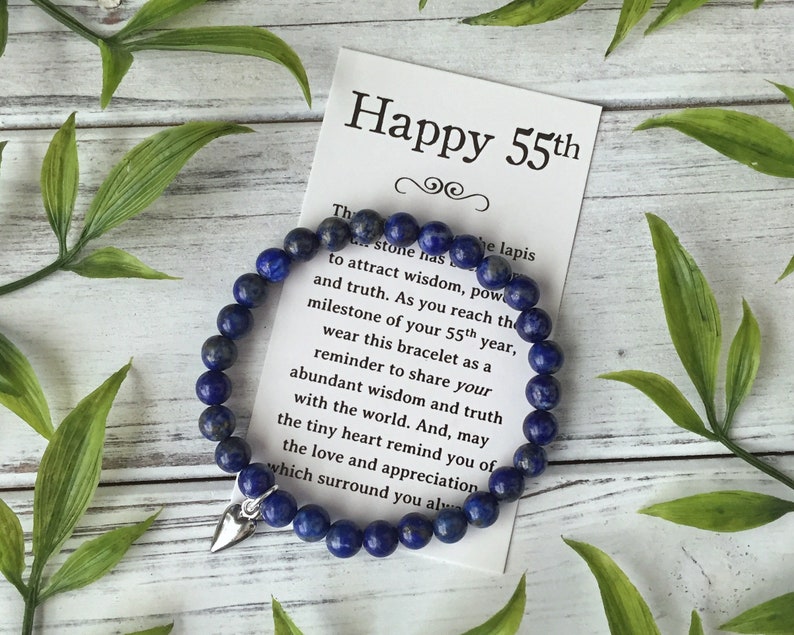 55Th Birthday Jewelry Gift For A Woman Turning 55 Bead | Etsy