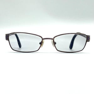 Vintage Y2K Phoebe Couture P253 Eyeglasses Purple Gold Swirl Tiny Rectangle Metal Frames Geek Chic Delias Style Indie Sleaze 51-16-130 Retro