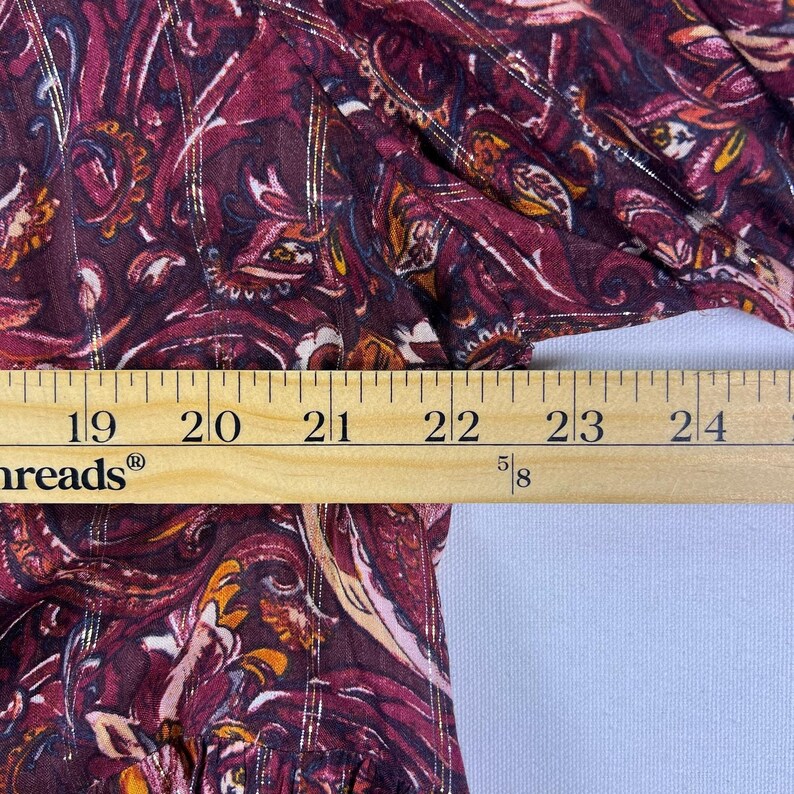 Anthropologie Glenda Blusa da contadina in pizzo 1X Top boho con nappe e stampa paisley, stile romantico e fluente, taglie forti, stile Anthro, regalo per lei, top autunnale Whimsigoth immagine 13