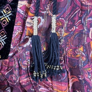Anthropologie Glenda Blusa da contadina in pizzo 1X Top boho con nappe e stampa paisley, stile romantico e fluente, taglie forti, stile Anthro, regalo per lei, top autunnale Whimsigoth immagine 8
