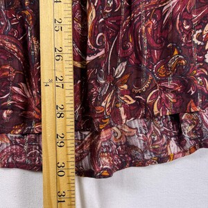 Anthropologie Glenda Blusa da contadina in pizzo 1X Top boho con nappe e stampa paisley, stile romantico e fluente, taglie forti, stile Anthro, regalo per lei, top autunnale Whimsigoth immagine 14