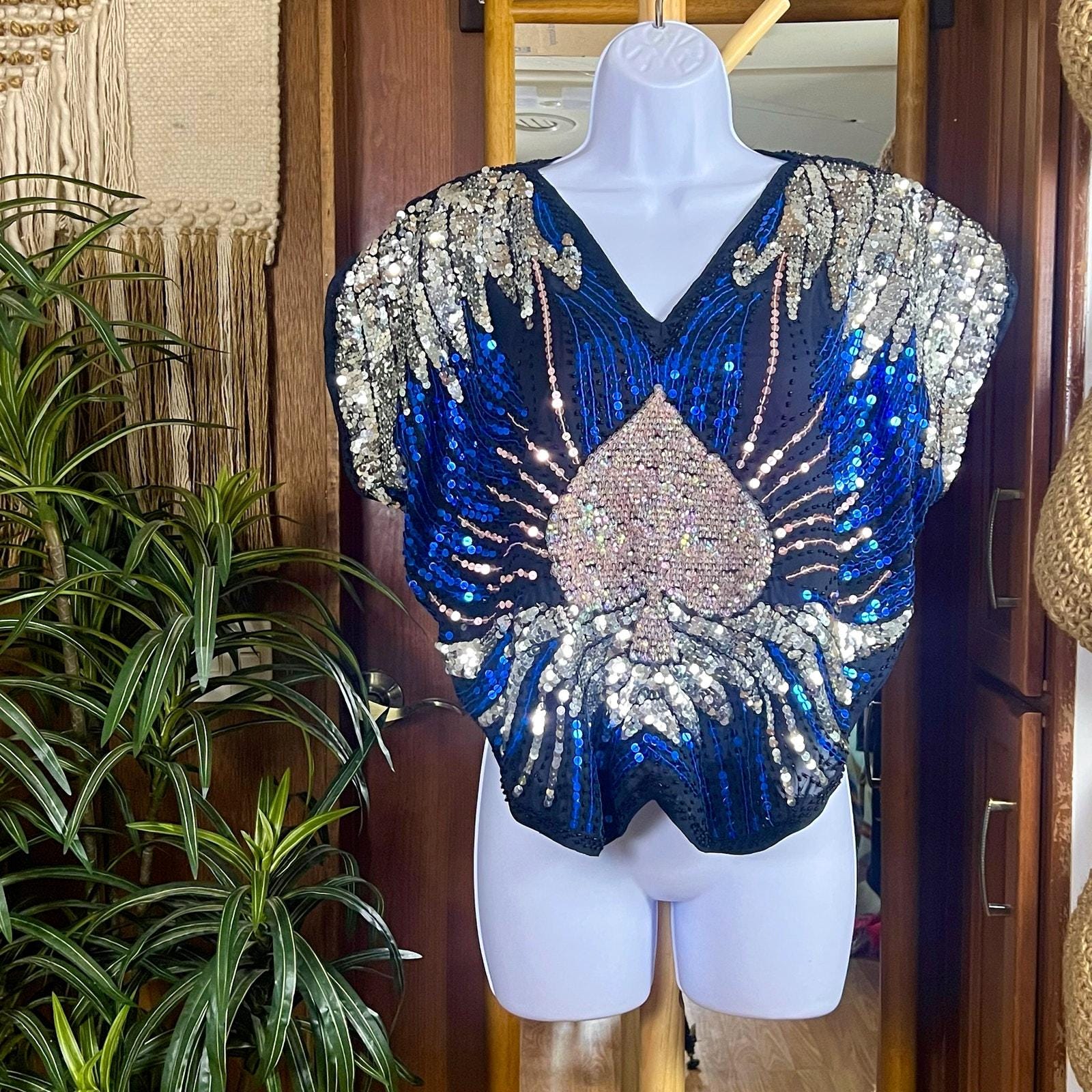 Y2k Butterfly Sequin Top - Etsy display picture 2