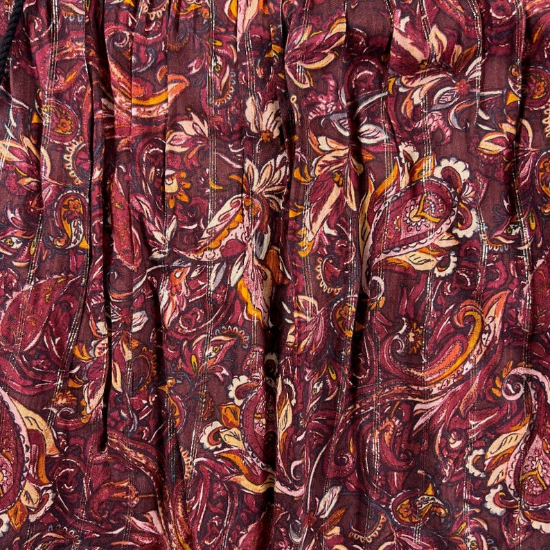 Anthropologie Glenda Blusa da contadina in pizzo 1X Top boho con nappe e stampa paisley, stile romantico e fluente, taglie forti, stile Anthro, regalo per lei, top autunnale Whimsigoth immagine 6