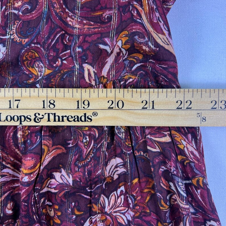 Anthropologie Glenda Blusa da contadina in pizzo 1X Top boho con nappe e stampa paisley, stile romantico e fluente, taglie forti, stile Anthro, regalo per lei, top autunnale Whimsigoth immagine 16