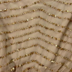 Adrianna Papell Beaded Art Deco Gown Size 10 Blush Pink Formal Dress Gatsby Wedding Guest Evening Dress Rose Gold Sequin Blouson Dress Maxi image 15