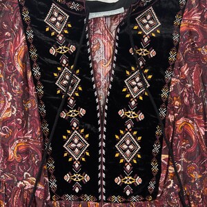 Anthropologie Glenda Blusa da contadina in pizzo 1X Top boho con nappe e stampa paisley, stile romantico e fluente, taglie forti, stile Anthro, regalo per lei, top autunnale Whimsigoth immagine 7