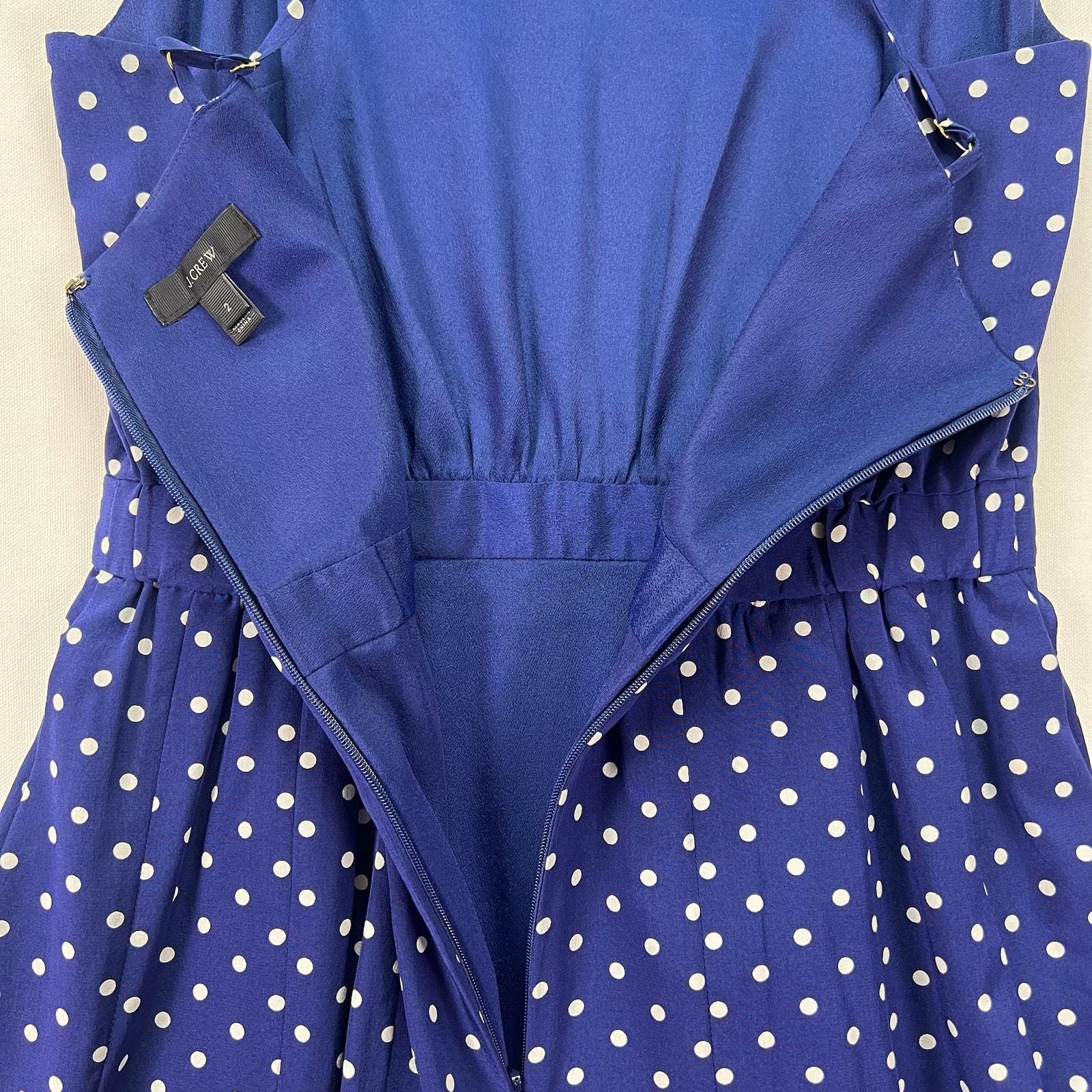 j crew polka dot silk dress J Crew Dress Scatter Polka Dot silk sleeveless Dress 4 6 8 $168 New