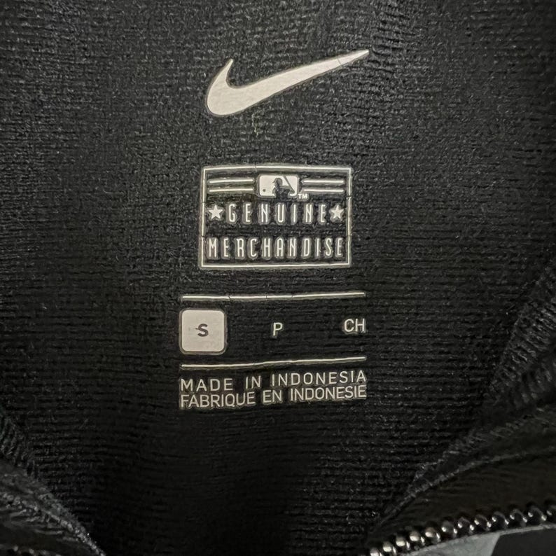 Chaqueta Nike San Francisco Giants con cremallera completa, talla S, negra, auténtica MLB, para calentar béisbol, ropa deportiva para el día del partido, regalo para fanáticos de San Francisco, ropa del equipo. imagen 6