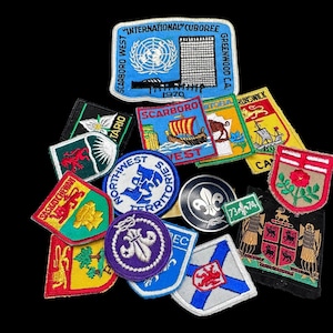 Vintage Canadese padvinderspatches uit de jaren 70