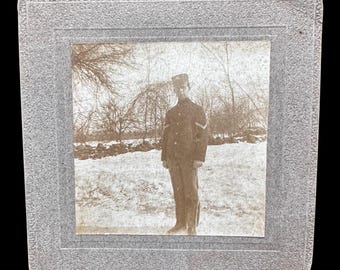 1890's Cabinet Photo Indian Wars Soldier in Uniform.