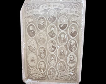 Cabinet Card Photograph of the Friedens Congress Berlin 1878 No Back mark