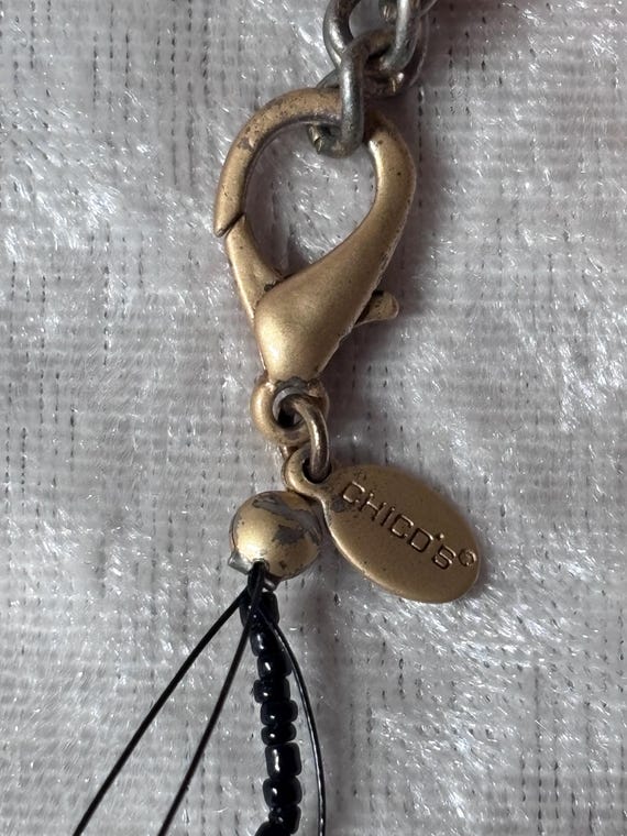 Chico’s Geometric Silver Mirrored Statement Neckl… - image 4