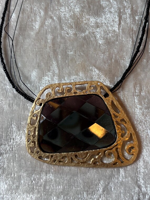 Chico’s Geometric Silver Mirrored Statement Neckl… - image 2