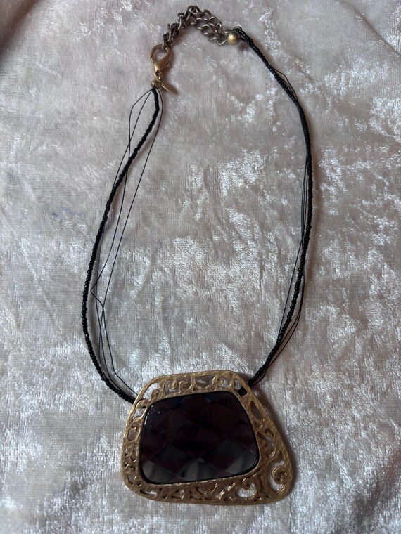 Chico’s Geometric Silver Mirrored Statement Neckl… - image 1