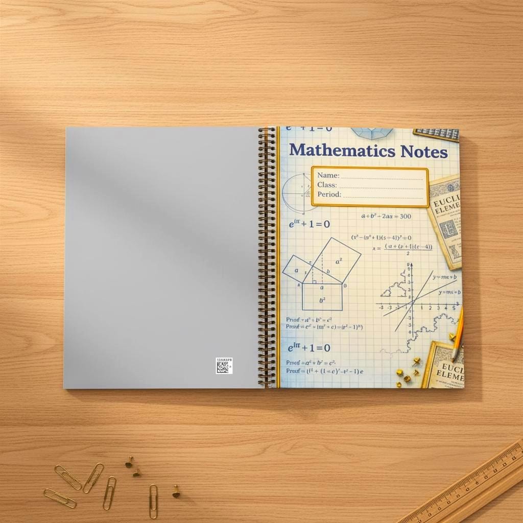 Personalized Mathematics Notes Journal - Spiral or Hardcover STEM ...