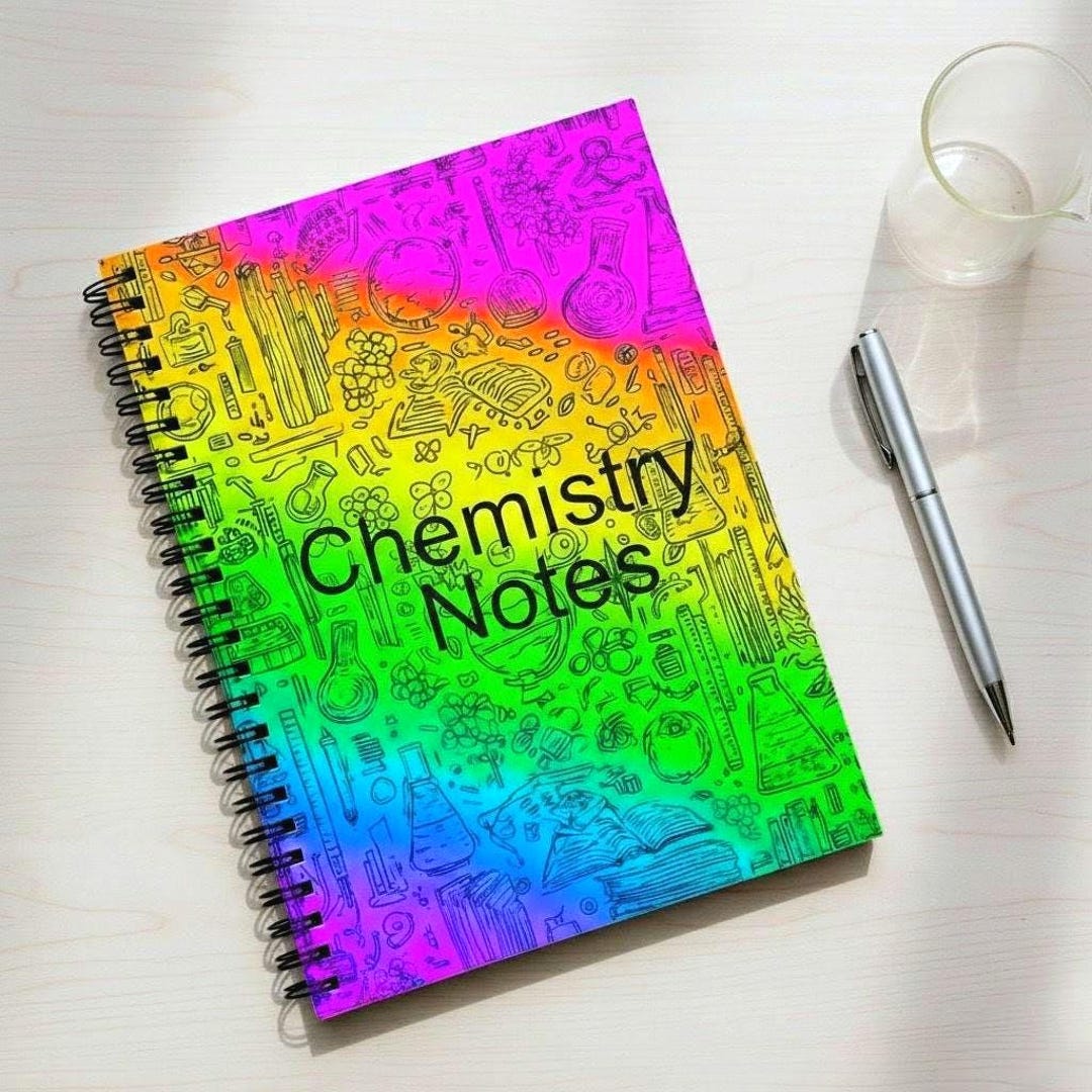 Personalized Science Notebook – Rainbow Lab Doodle Spiral Notebook for ...